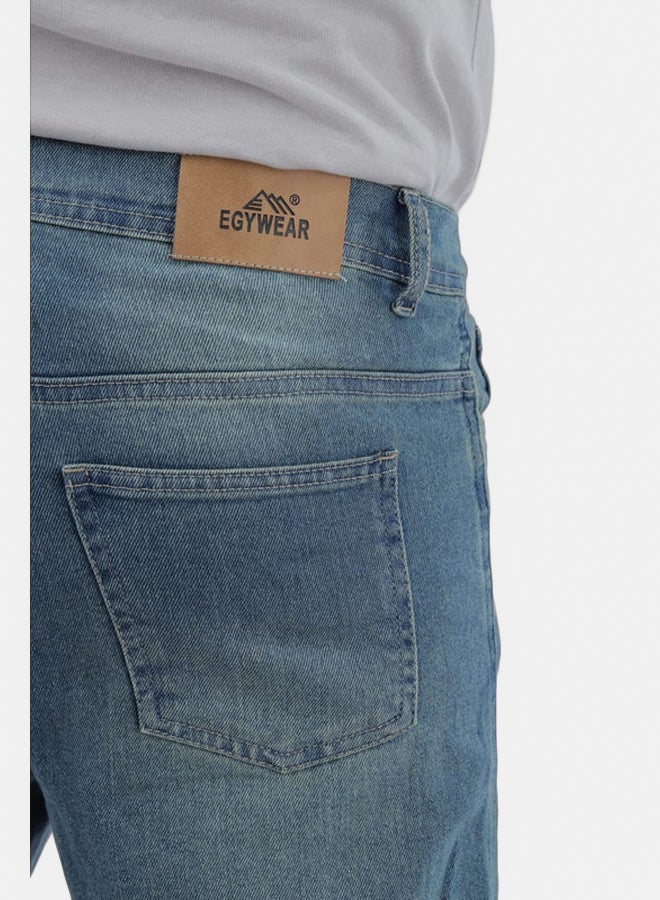 EGY WEAR Men'S Olive Blue Slim Fit Jeans - Image 5